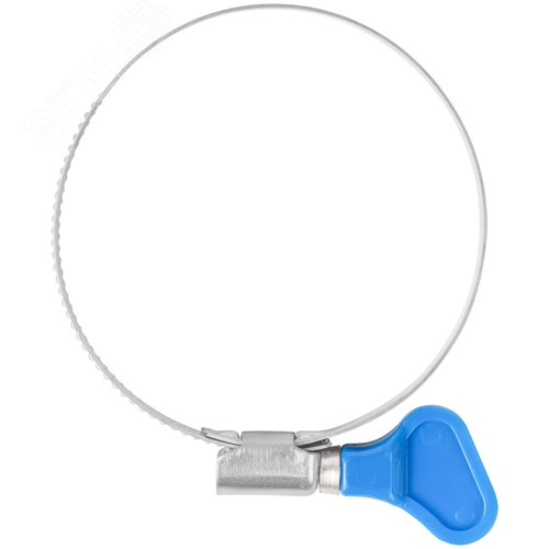 Хомут обжимной накатной 50-70мм нержавеющая сталь ширина 9мм с ключом - фото 2