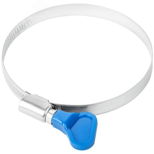 Изображение товара Хомут обжимной накатной 60-80мм нержавеющая сталь ширина 9мм с ключом (шт)