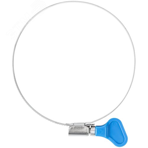 Хомут обжимной накатной 80-100мм нержавеющая сталь ширина 9мм с ключом - фото 2