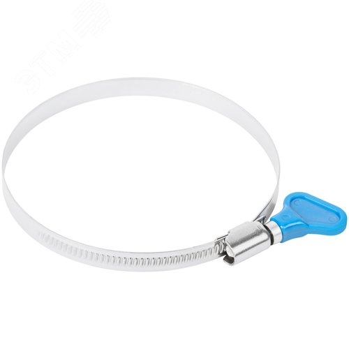 Хомут обжимной накатной 80-100мм нержавеющая сталь ширина 9мм с ключом - фото 4