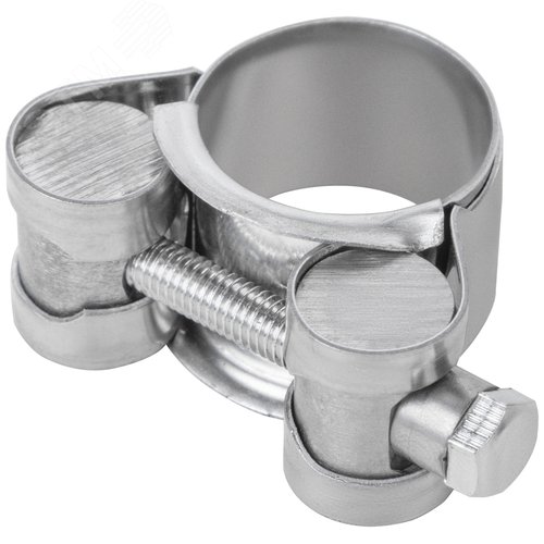 Хомут обжимной силовой шарнирный 20-22мм нержавеющая сталь - фото 1