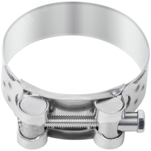 Хомут обжимной силовой шарнирный 64-67мм нержавеющая сталь - фото 3