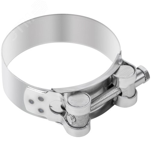 Хомут обжимной силовой шарнирный 64-67мм нержавеющая сталь - фото 4