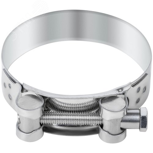 Хомут обжимной силовой шарнирный 80-85мм нержавеющая сталь - фото 3