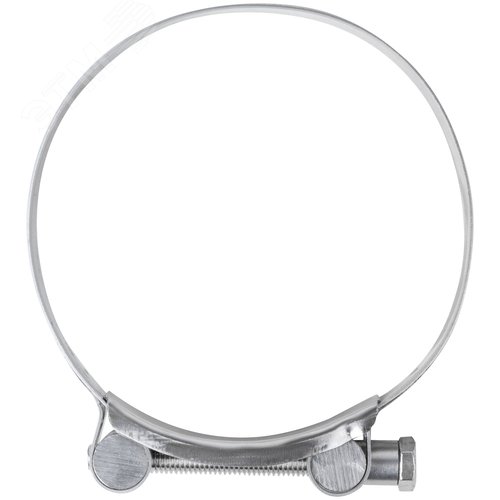 Хомут обжимной силовой шарнирный 104-112мм нержавеющая сталь - фото 2