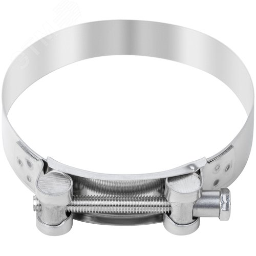 Хомут обжимной силовой шарнирный 104-112мм нержавеющая сталь - фото 3