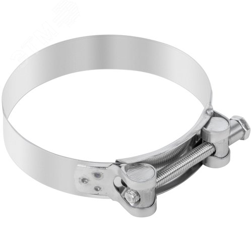 Хомут обжимной силовой шарнирный 104-112мм нержавеющая сталь - фото 4