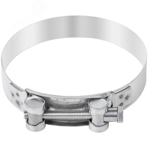 Хомут обжимной силовой шарнирный 113-121мм нержавеющая сталь - фото 3
