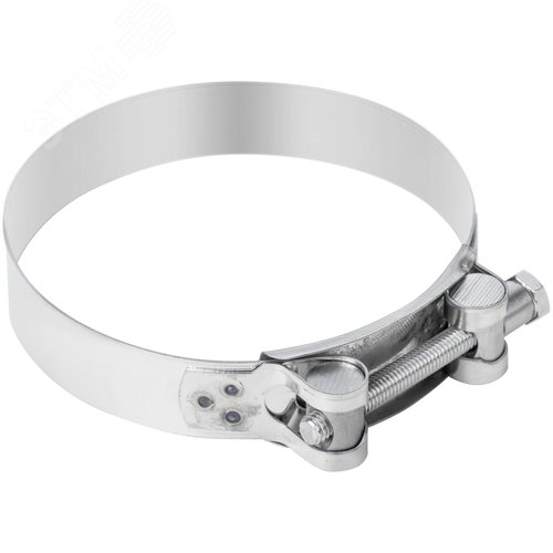 Хомут обжимной силовой шарнирный 113-121мм нержавеющая сталь - фото 4