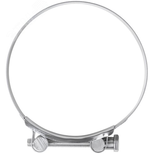 Хомут обжимной силовой шарнирный 131-139мм нержавеющая сталь - фото 2