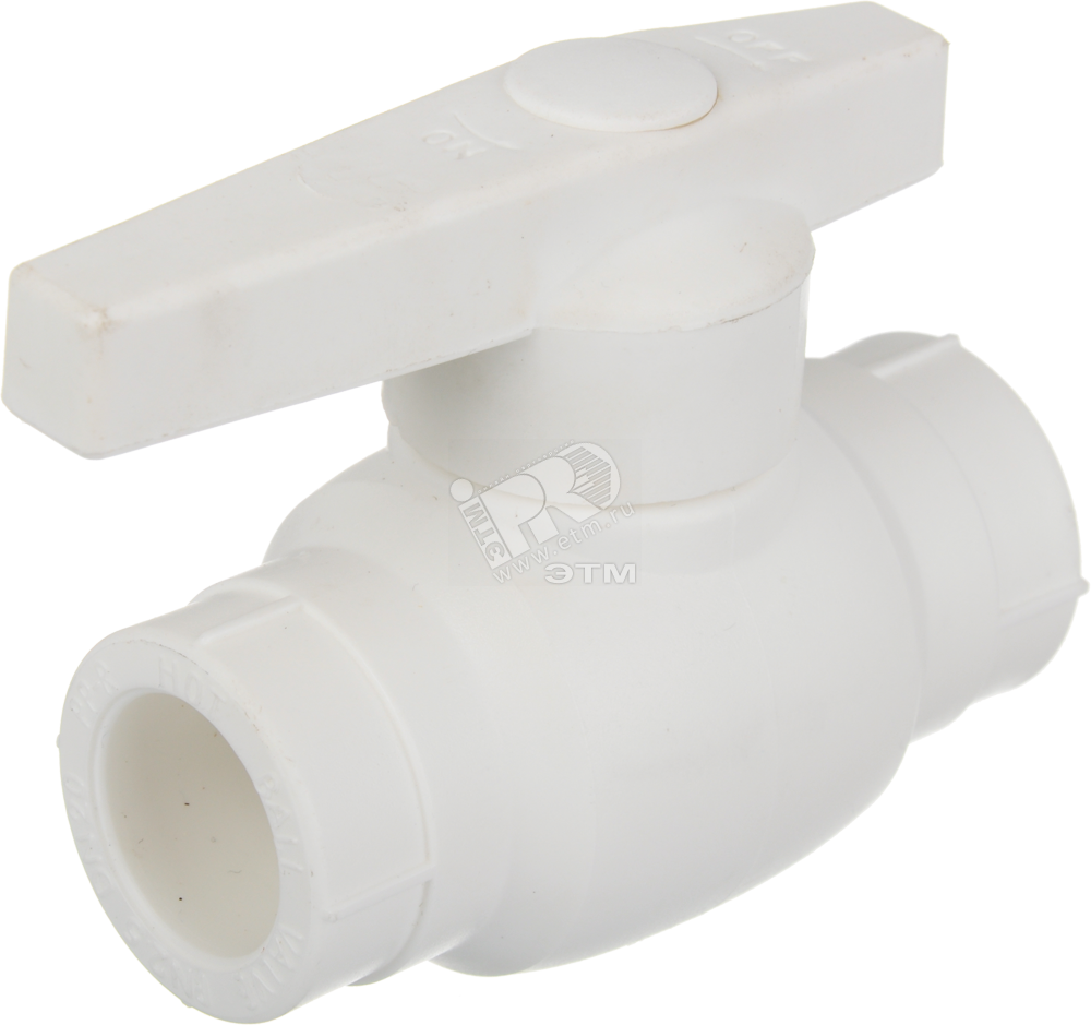 Кран шаровой 20 мм полипропиленовый PPRC белый (28011) КРОСС купить цена