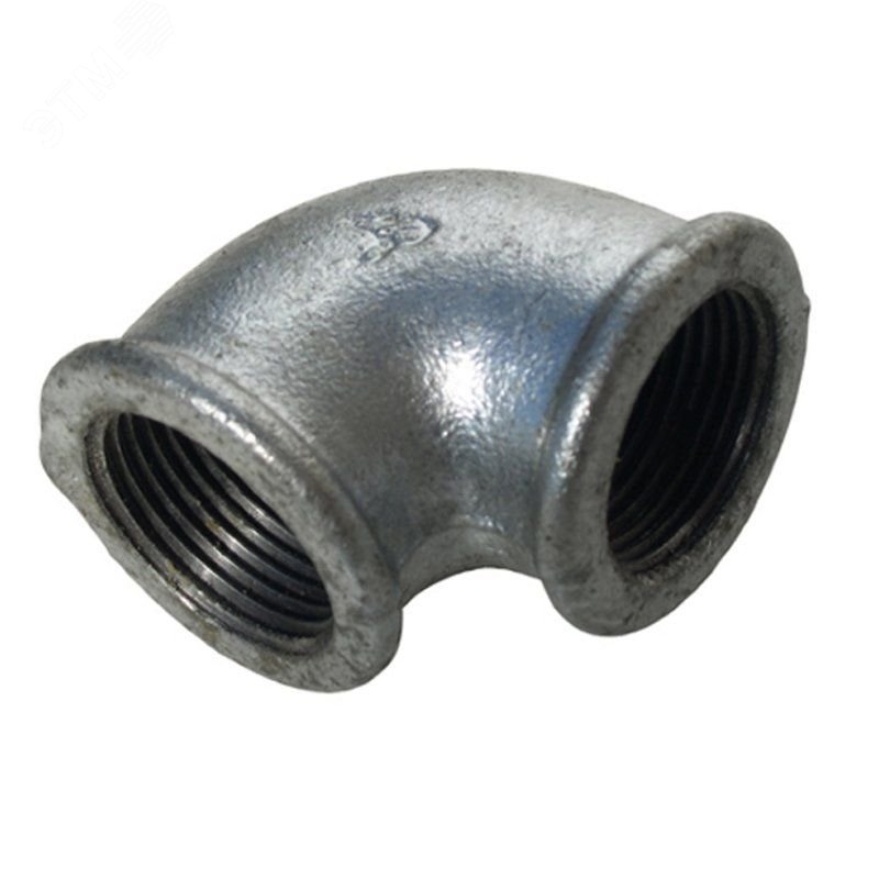 Изображение товара Угольник Ду40 ВВ 1 1/2' 90гр. чугунный оцинкованный для трубопроводов