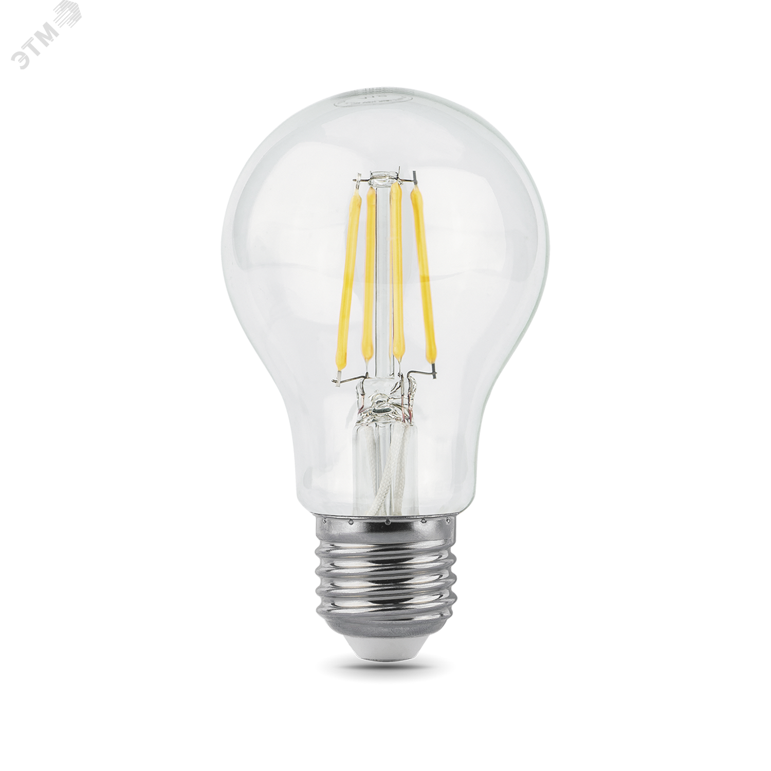 Лампа светодиодная филаментная LED 6 Вт 630 лм 4100К AC185-265В E27 А60 (груша) нейтральный Black Filament 102802206 GAUSS - превью 2