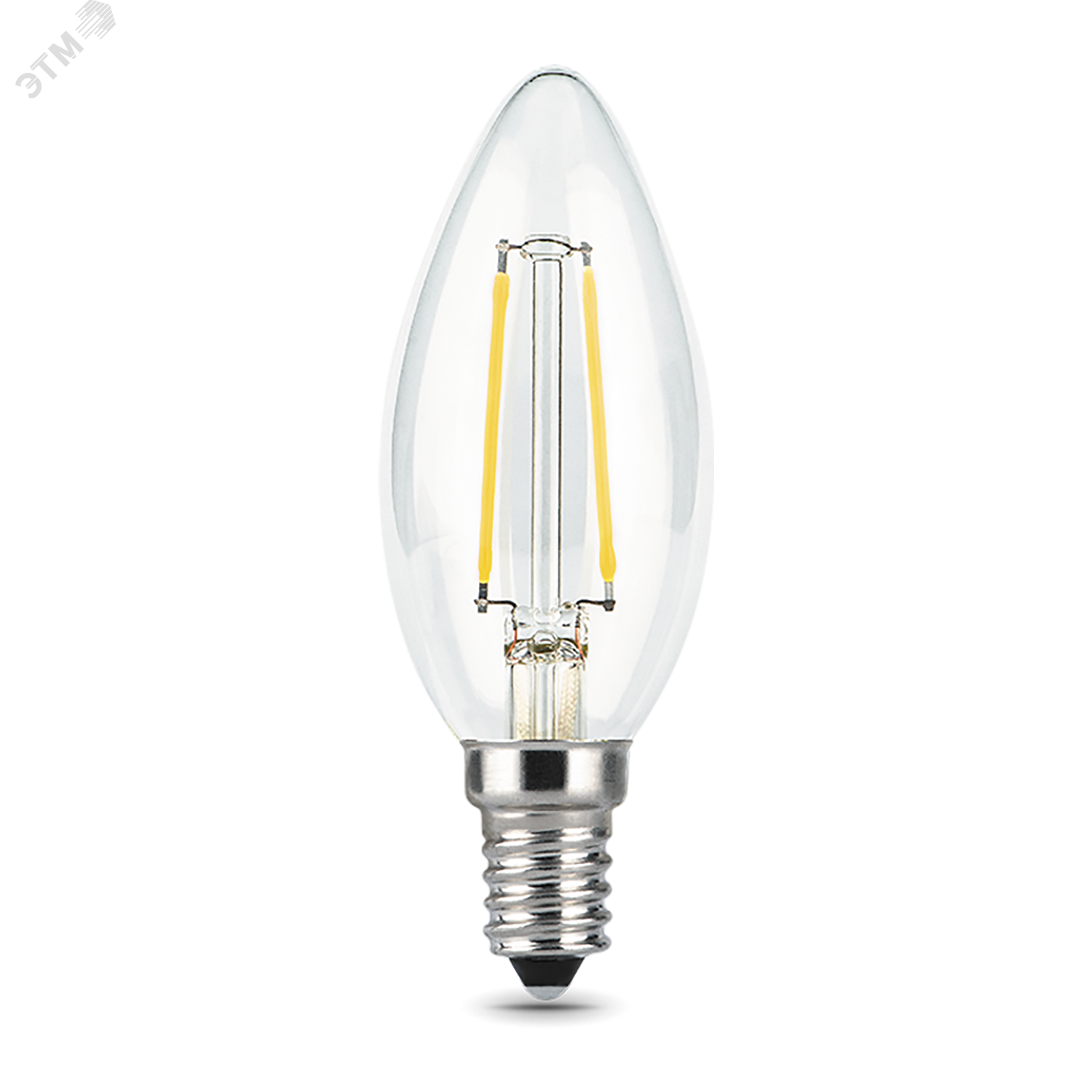 Лампа светодиодная филаментная LED 5 Вт 420 лм 2700К AC185-265В E14 свеча теплая диммируемая Black Filament Gauss 103801105-D GAUSS - превью 2