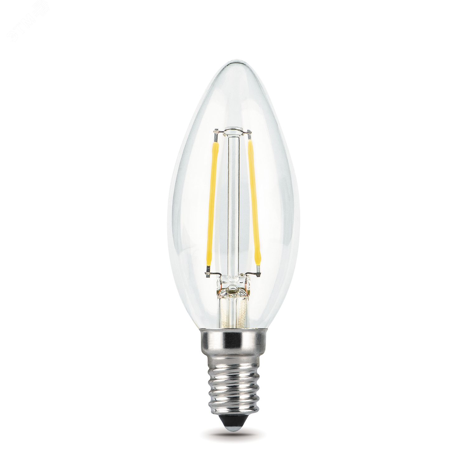 Лампа светодиодная филаментная LED 5 Вт 420 лм 2700К AC185-265В E14 свеча теплая Black Filament 103801105 GAUSS - превью 2
