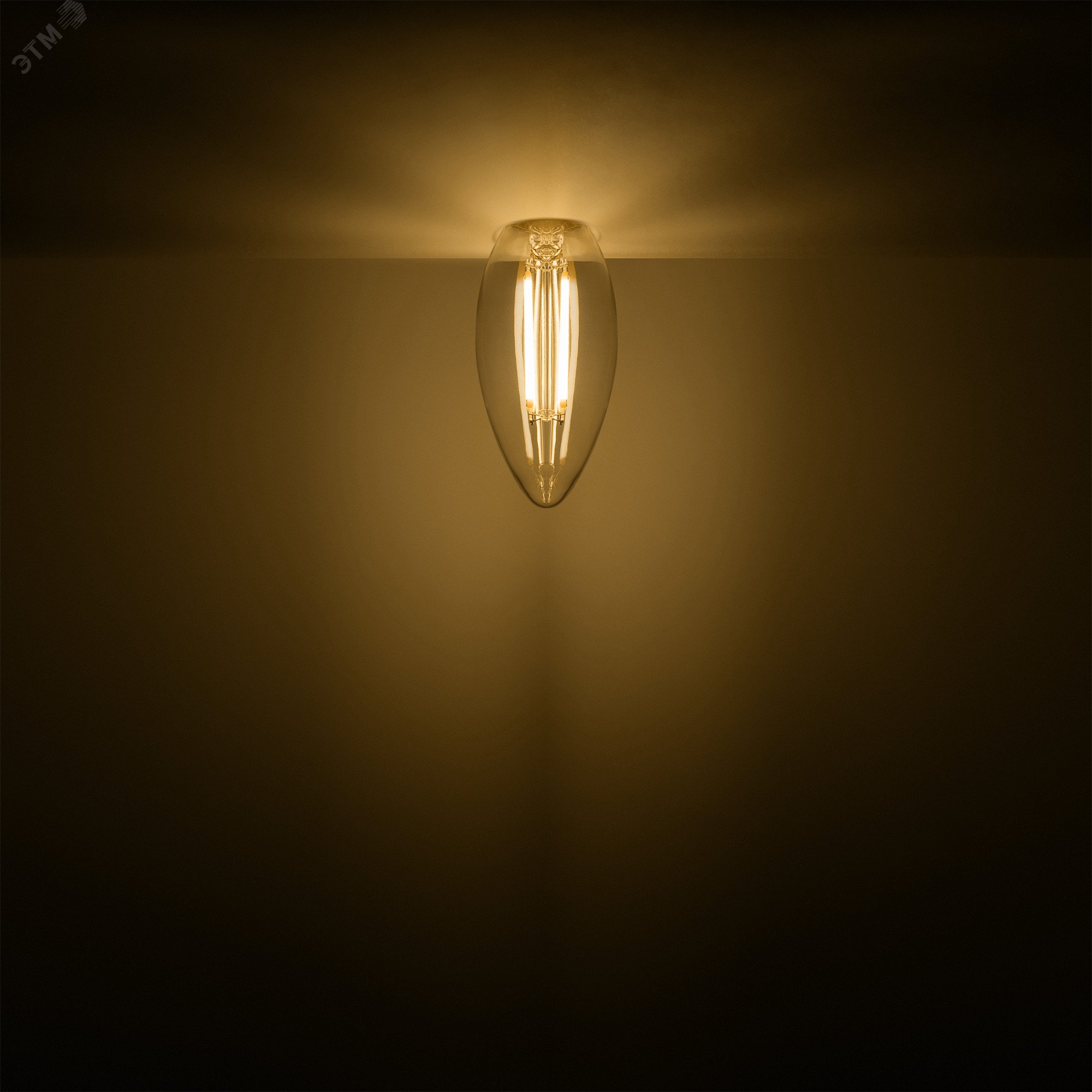 Лампа светодиодная филаментная LED 11 Вт 810 лм 2700К AC185-265В E14 свеча теплая  Black Filament Gauss 103801111 GAUSS - превью 4