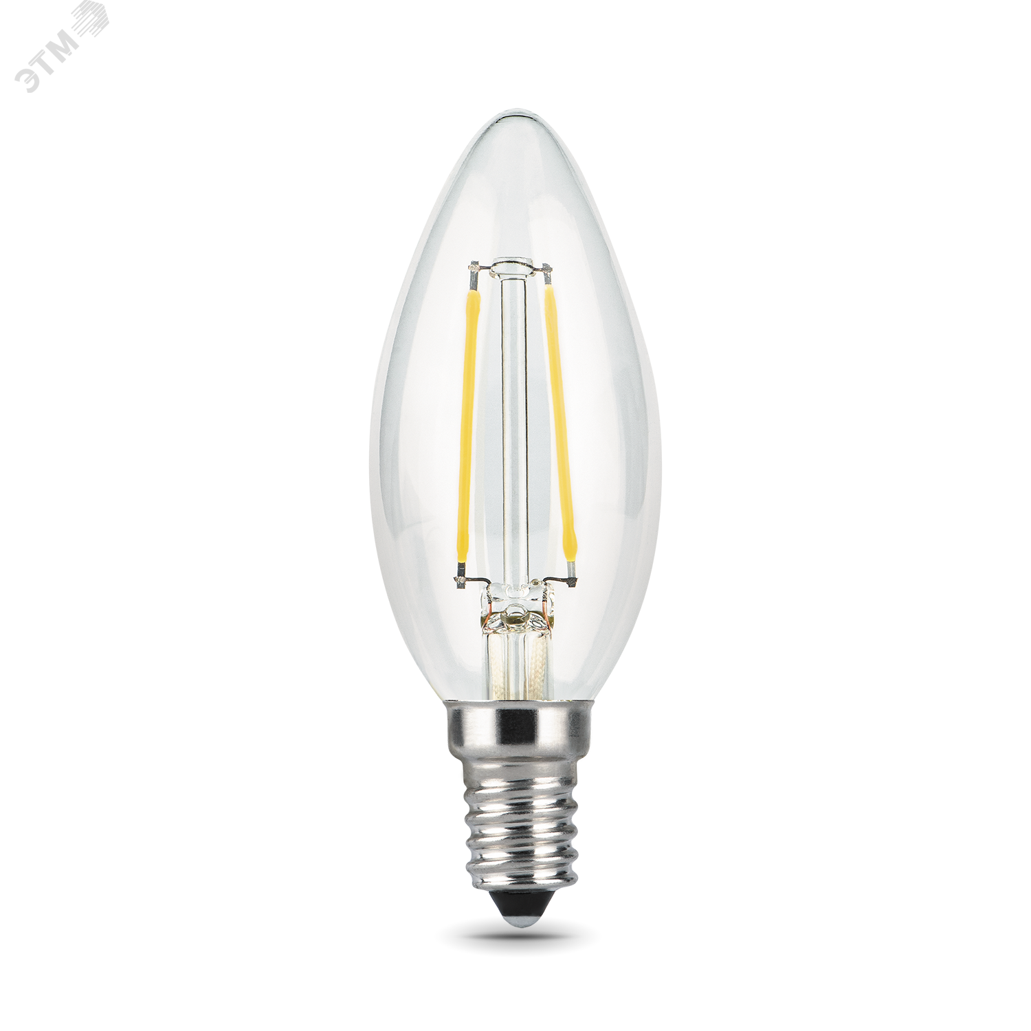 Лампа светодиодная филаментная LED 11 Вт 810 лм 2700К AC185-265В E14 свеча теплая  Black Filament Gauss 103801111 GAUSS - превью 2