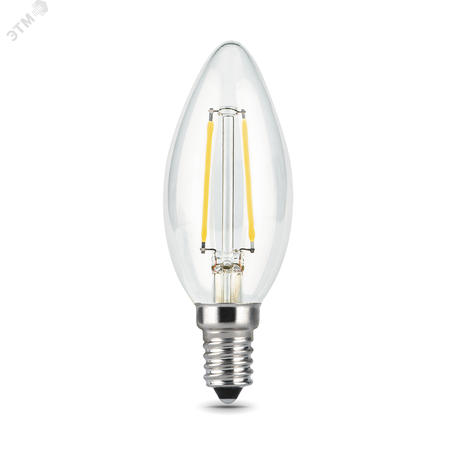 Лампа светодиодная филаментная LED 5 Вт 450 лм 4100К AC185-265В E14 свеча нейтральный диммируемая Black Filament 103801205-D GAUSS - превью 2