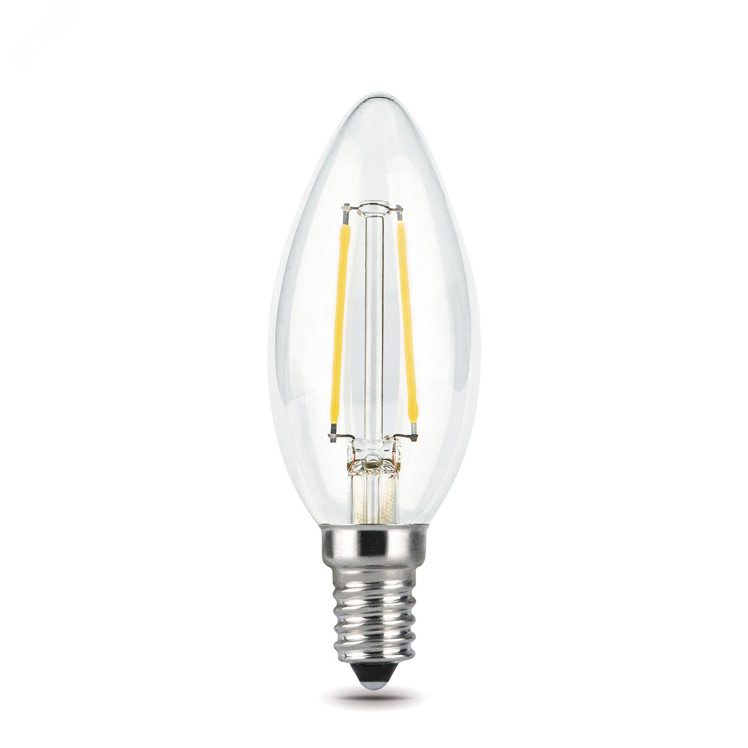 Лампа светодиодная филаментная LED 5 Вт 450 лм 4100К AC185-265В E14 свеча нейтральный  Black Filament Gauss 103801205 GAUSS - превью 4