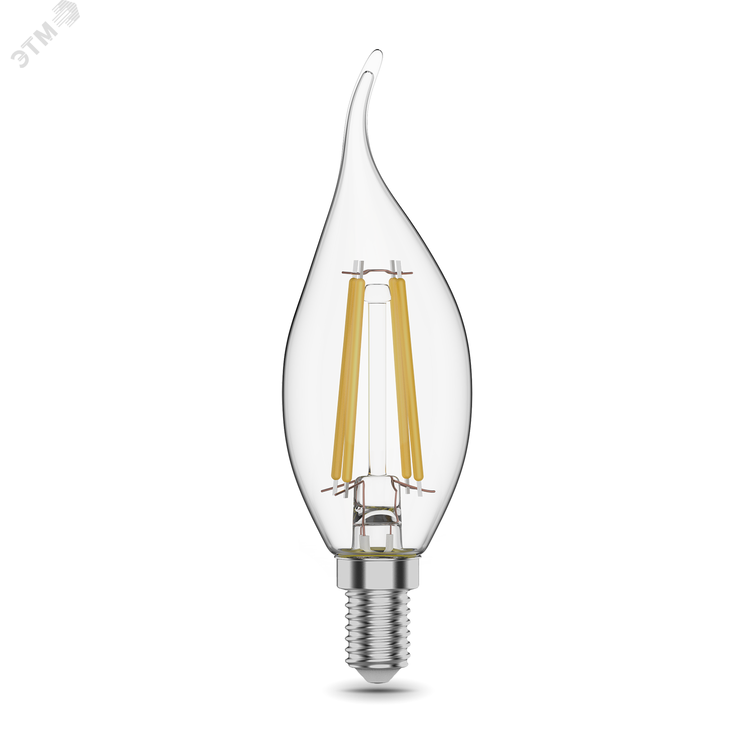 Лампа светодиодная филаментная LED 11 Вт 830 лм 4100К AC185-265В E14 свеча нейтральный  Black Filament Gauss 104801211 GAUSS - превью 2