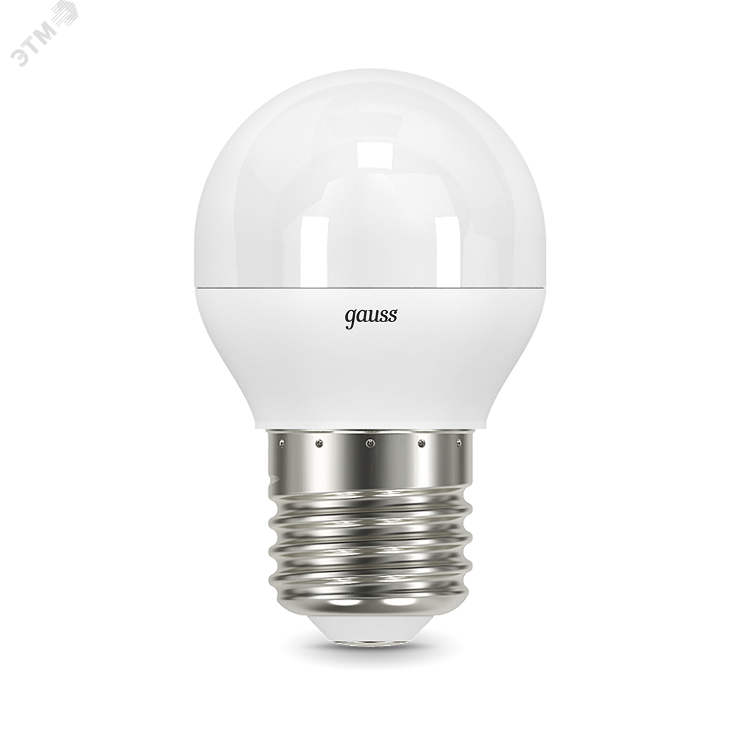 Лампа светодиодная LED 7 Вт 550 лм 4100К AC150-265В E27 шар P45 нейтральный шаговое диммирование выключателем Black 105102207-S GAUSS - превью 2
