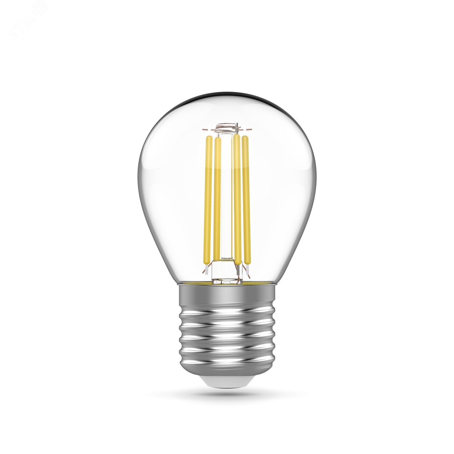 Лампа светодиодная филаментная LED 4,5 Вт 420 Лм 4100К E27 шар P45 белая Basic 1051215 GAUSS - превью 2