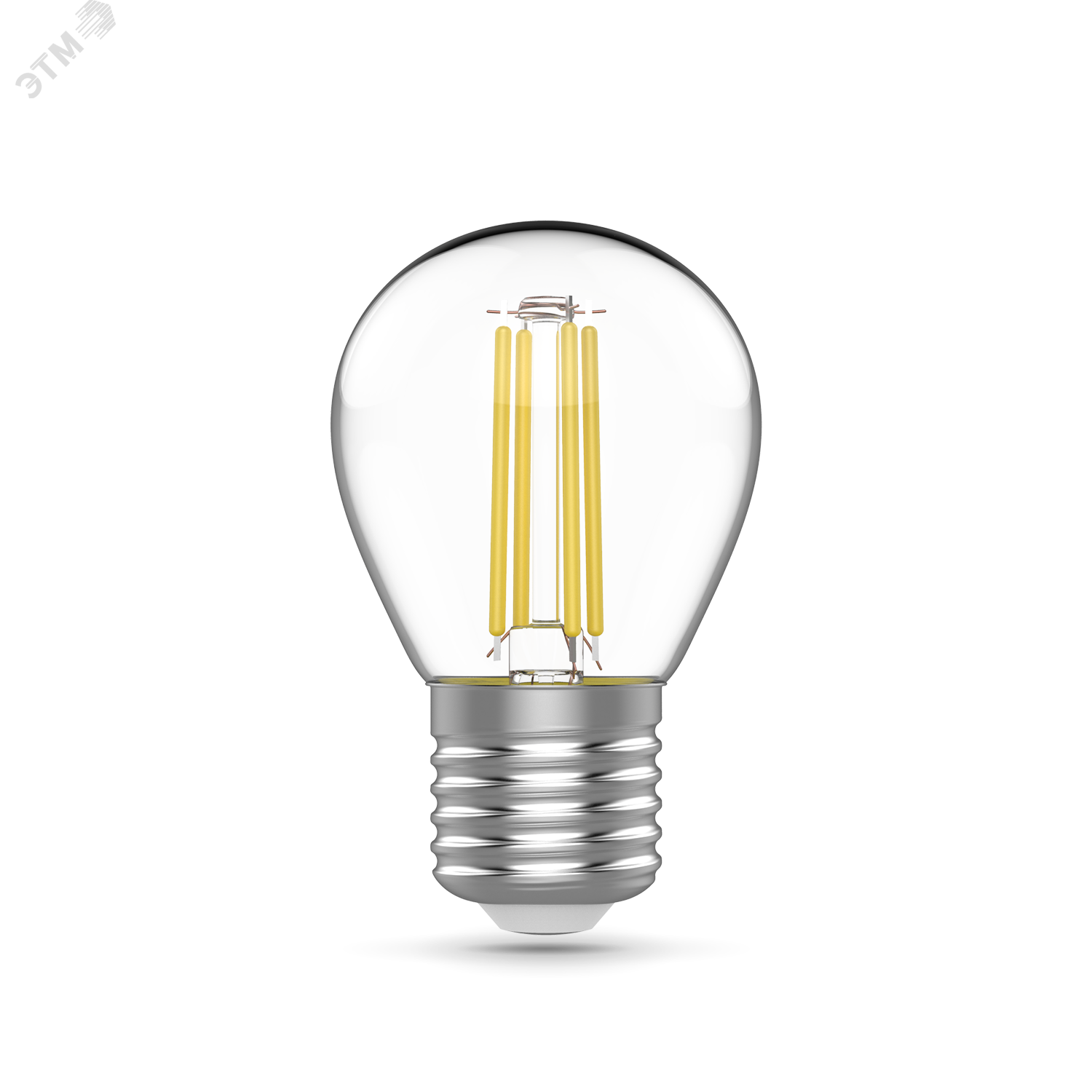 Лампа светодиодная филаментная LED 4,5 Вт 420 Лм 4100К E27 шар P45 белая Basic 1051215 GAUSS - превью