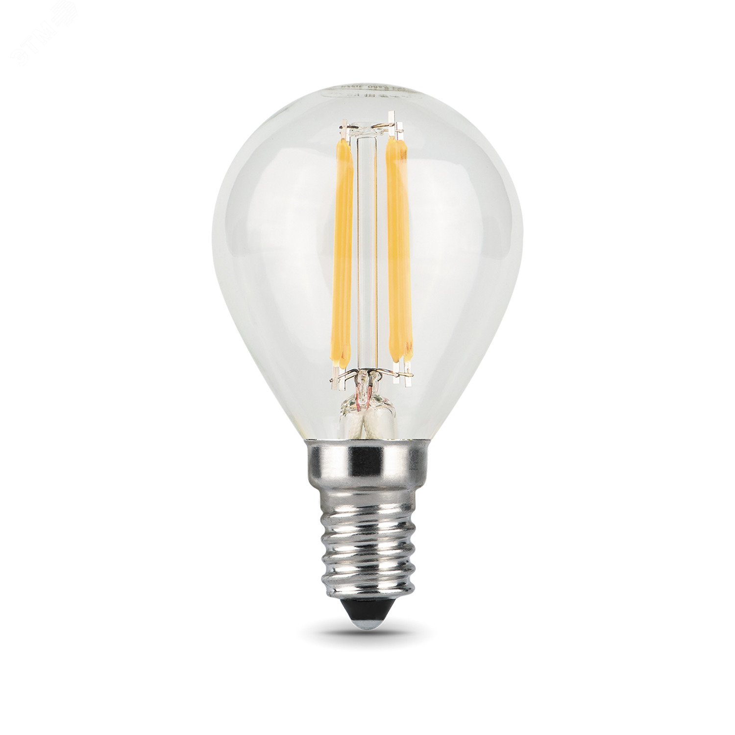 Лампа светодиодная филаментная LED 5 Вт 420 лм 2700К AC185-265В E14 шар P45 теплая Black Filament 105801105 GAUSS - превью 5