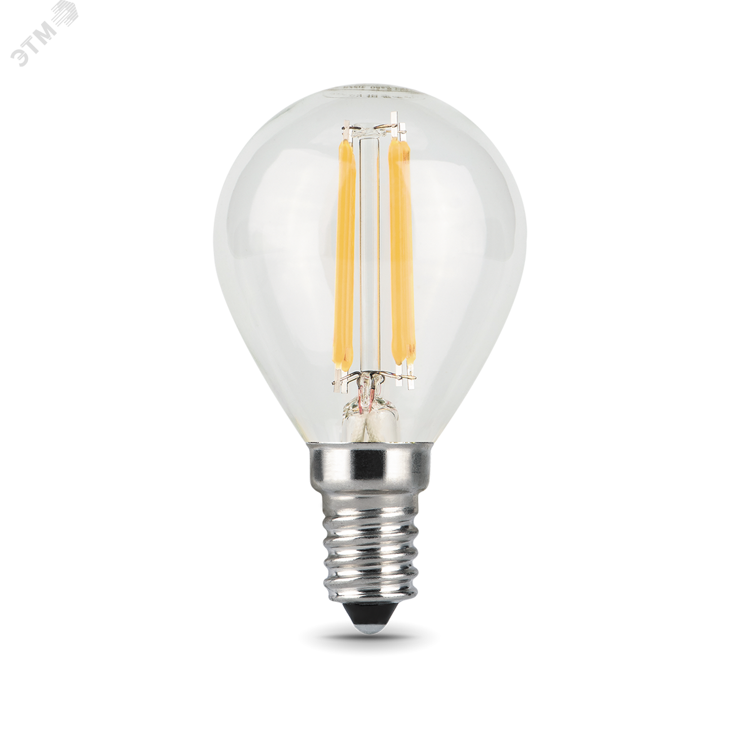Лампа светодиодная филаментная LED 5 Вт 420 лм 2700К AC185-265В E14 шар P45 теплая Black Filament 105801105 GAUSS - превью 2