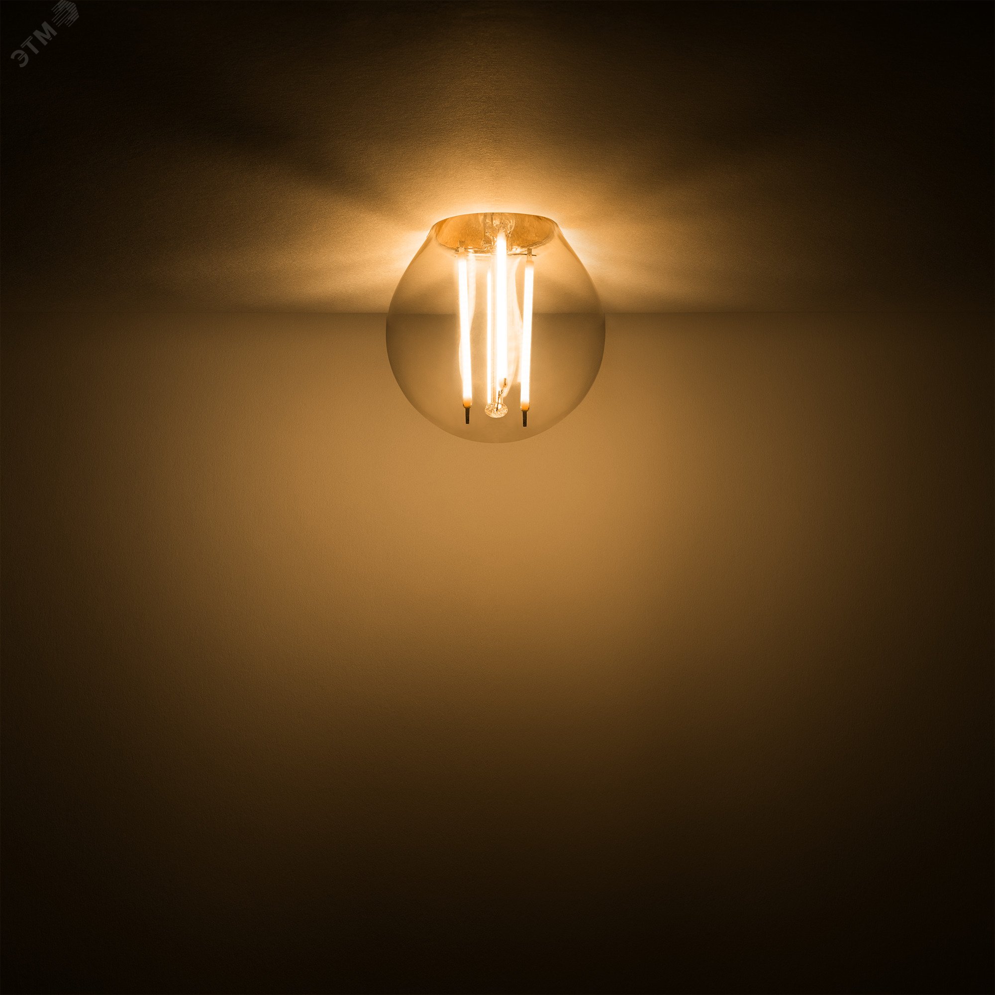 Лампа светодиодная филаментная LED 11 Вт 810 лм 2700К AC150-265В E14 шар P45 теплая  Black Filament Gauss 105801111 GAUSS - превью 3