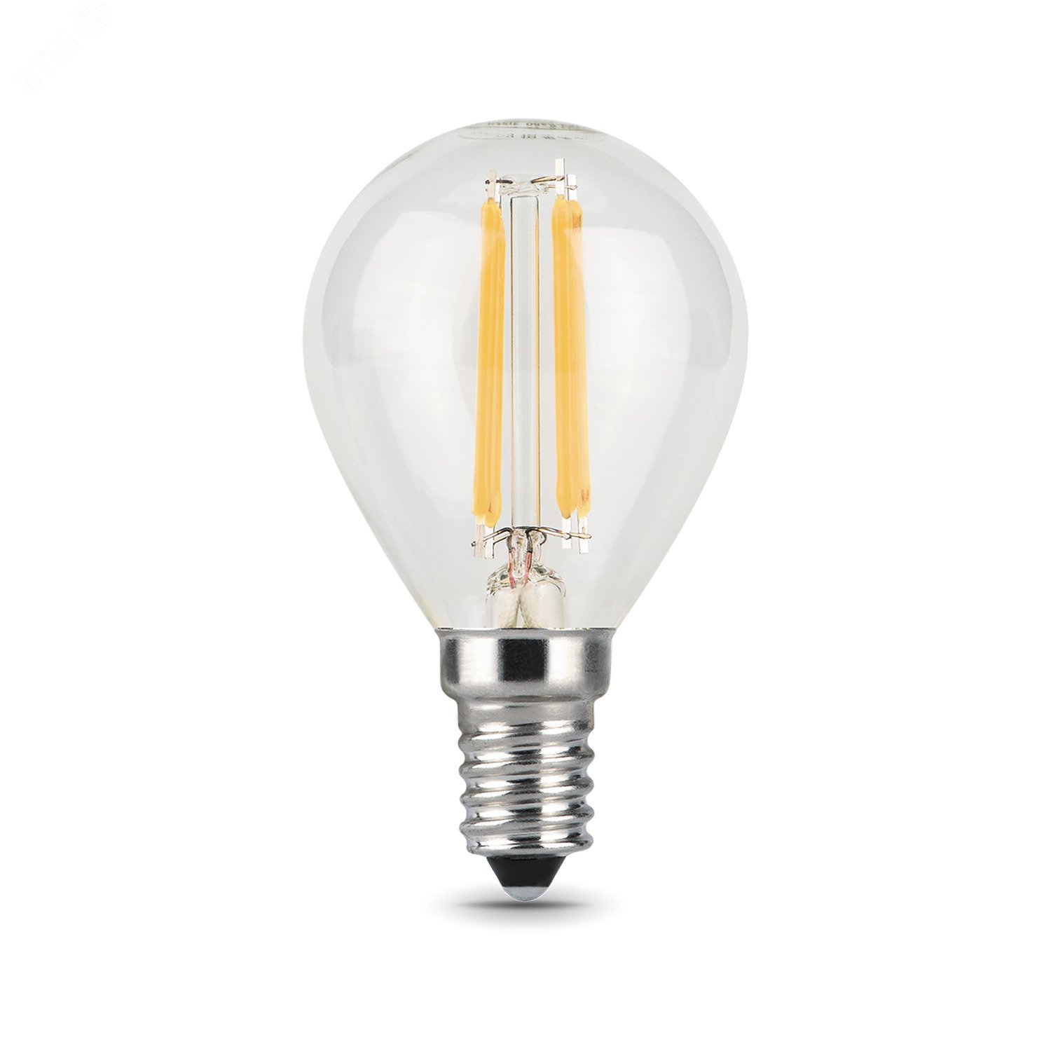 Изображение товара LED лампа GAUSS 11 Вт E14 810 люмен теплый белый прозрачная шарообразная