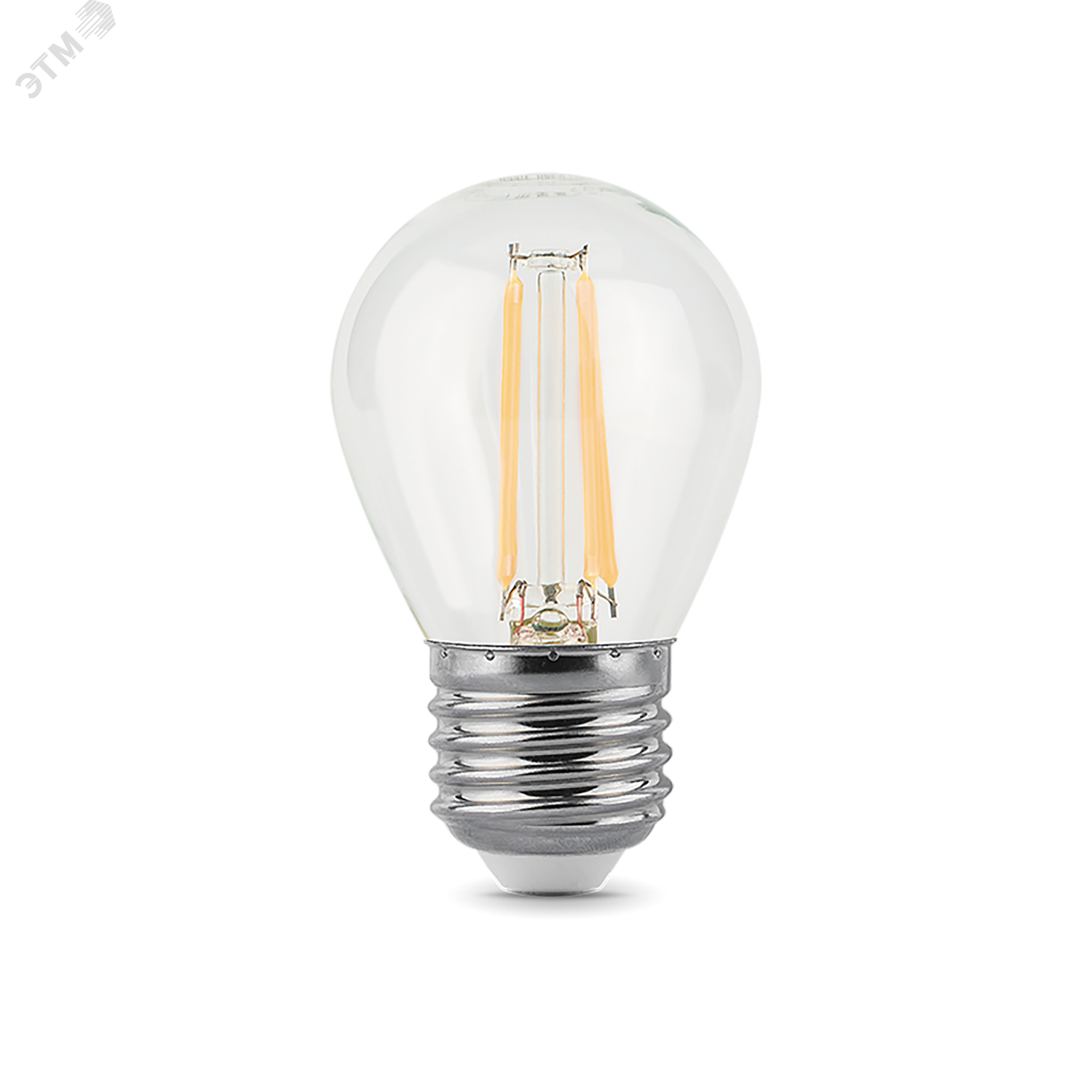 Лампа светодиодная филаментная LED 5 Вт 420 лм 2700К AC185-265В E27 шар P45 теплая диммируемая Black Filament 105802105-D GAUSS - превью 2