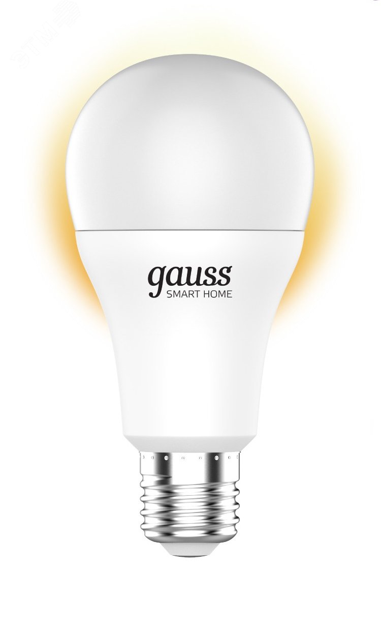 Лампа светодиодная умная 10 Вт 1055 лм 2700К AC 220-240В E27 А60 (груша) Управление по Wi-Fi, диммируемая Smart Home Gauss 1070112 GAUSS - превью 2