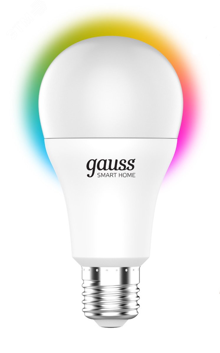 Лампа светодиодная умная 10 Вт 1055 лм 2700-6500К AC 220-240В E27 А60 (груша) Управление по Wi-Fi, изменение цветовой температуры и диммирование Smart Home 1180112 GAUSS - превью 2