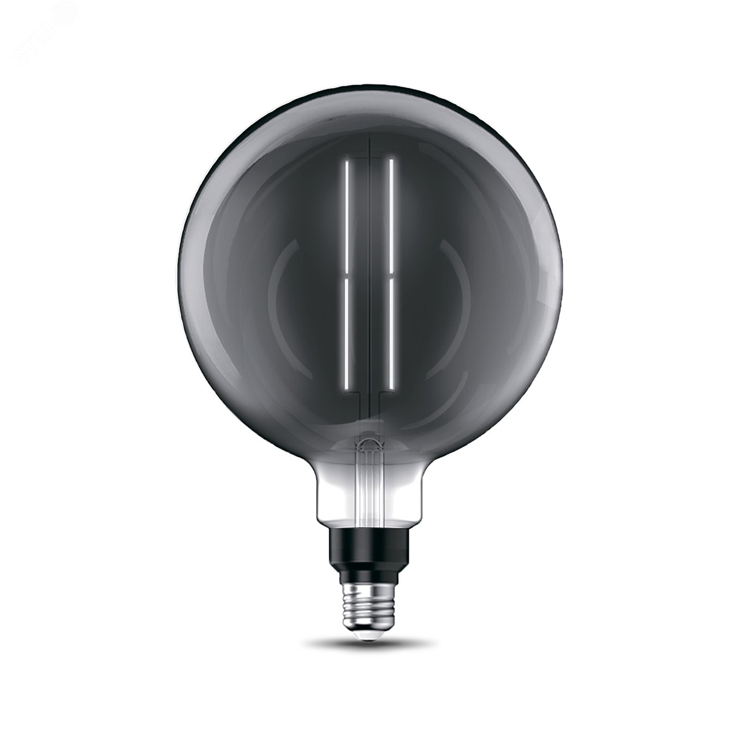 Лампа светодиодная филаментная LED 6 Вт 300 лм 4000К AC185-265В E27 шар G200 нейтральный серая колба Black Filament Gauss 154802205 GAUSS - превью 4