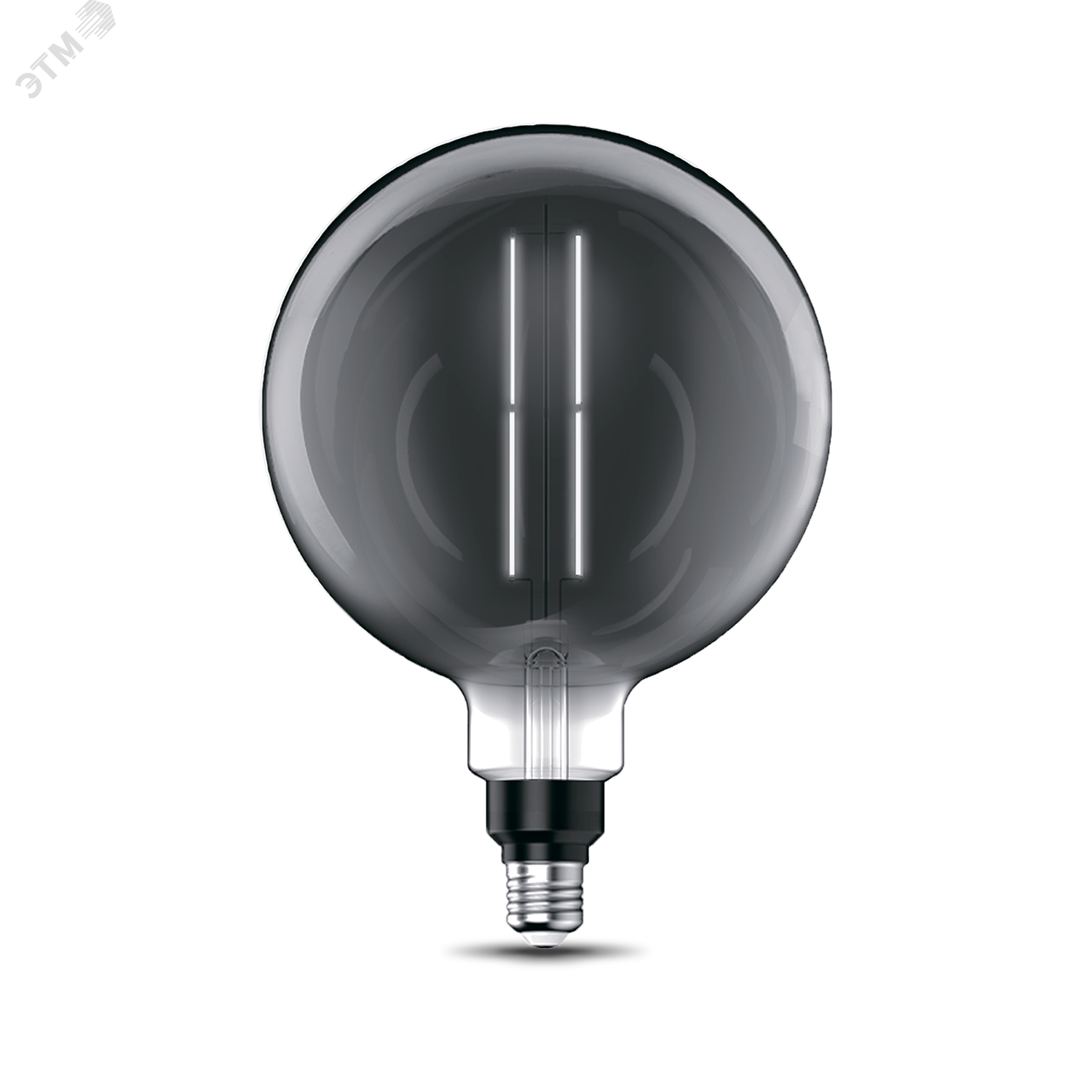 Лампа светодиодная филаментная LED 6 Вт 300 лм 4000К AC185-265В E27 шар G200 нейтральный серая колба Black Filament Gauss 154802205 GAUSS - превью 2