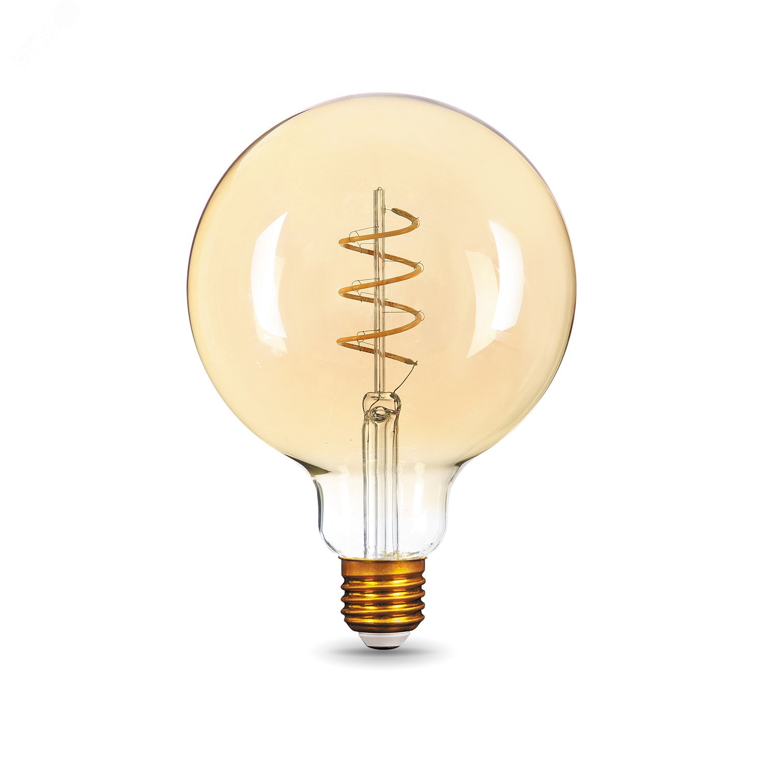 Лампа светодиодная филаментная LED 6 Вт 360 лм 2400К AC185-265В E27 шар G125 теплая золотистая колба Black Filament Gauss 158802008 GAUSS - превью 4