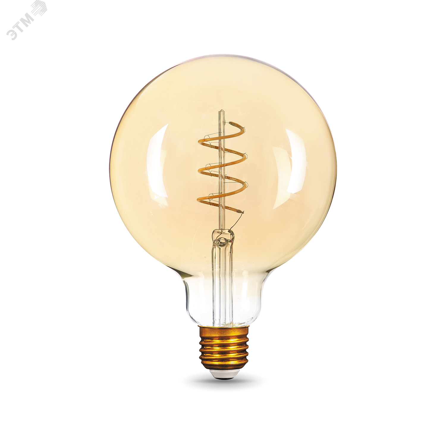 Лампа светодиодная филаментная LED 6 Вт 360 лм 2400К AC185-265В E27 шар G125 теплая золотистая колба Black Filament Gauss 158802008 GAUSS - превью 2