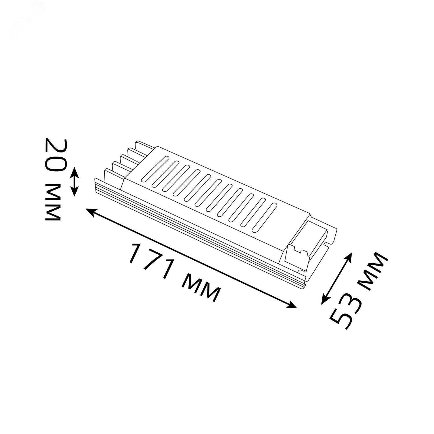 Блок питания (драйвер) для светодиодной ленты 60 Вт 24 В IP20 Black Gauss 202002060 GAUSS - превью 7
