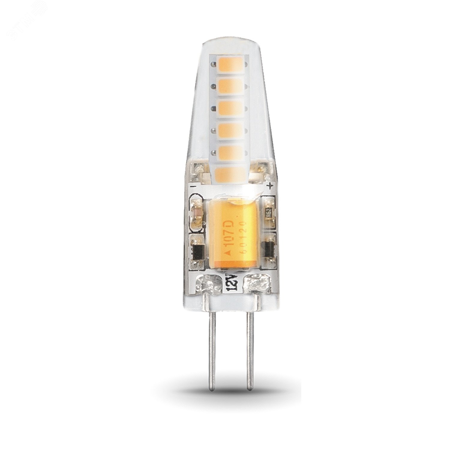 Лампа светодиодная LED 2 Вт 190 лм 3000К DC12В G4 капсула теплая Низковольтная Black Gauss 207707102 GAUSS - превью 3