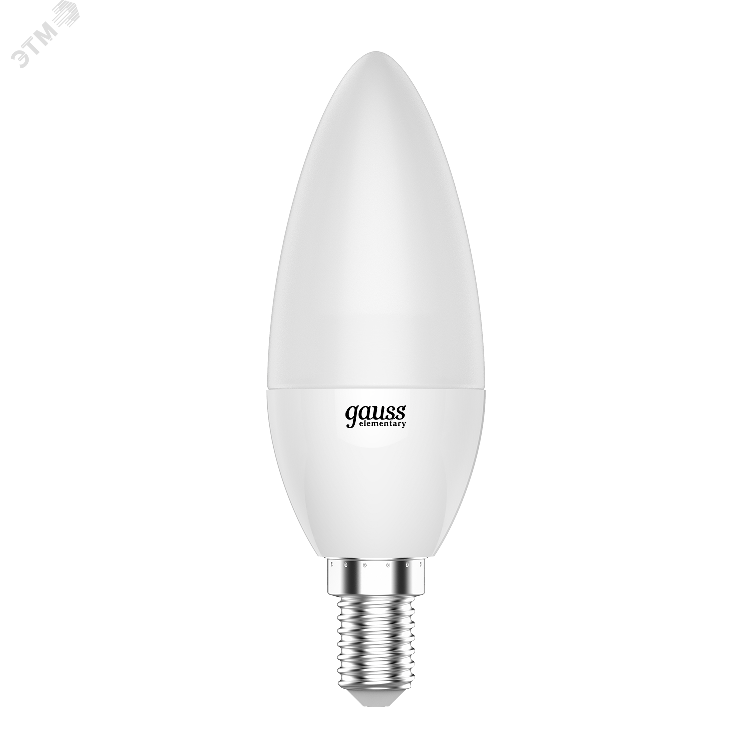Лампа светодиодная LED 6 Вт 420 лм 3000К AC180-240В E14 свеча теплая  Elementary Gauss 33116 GAUSS - превью 2