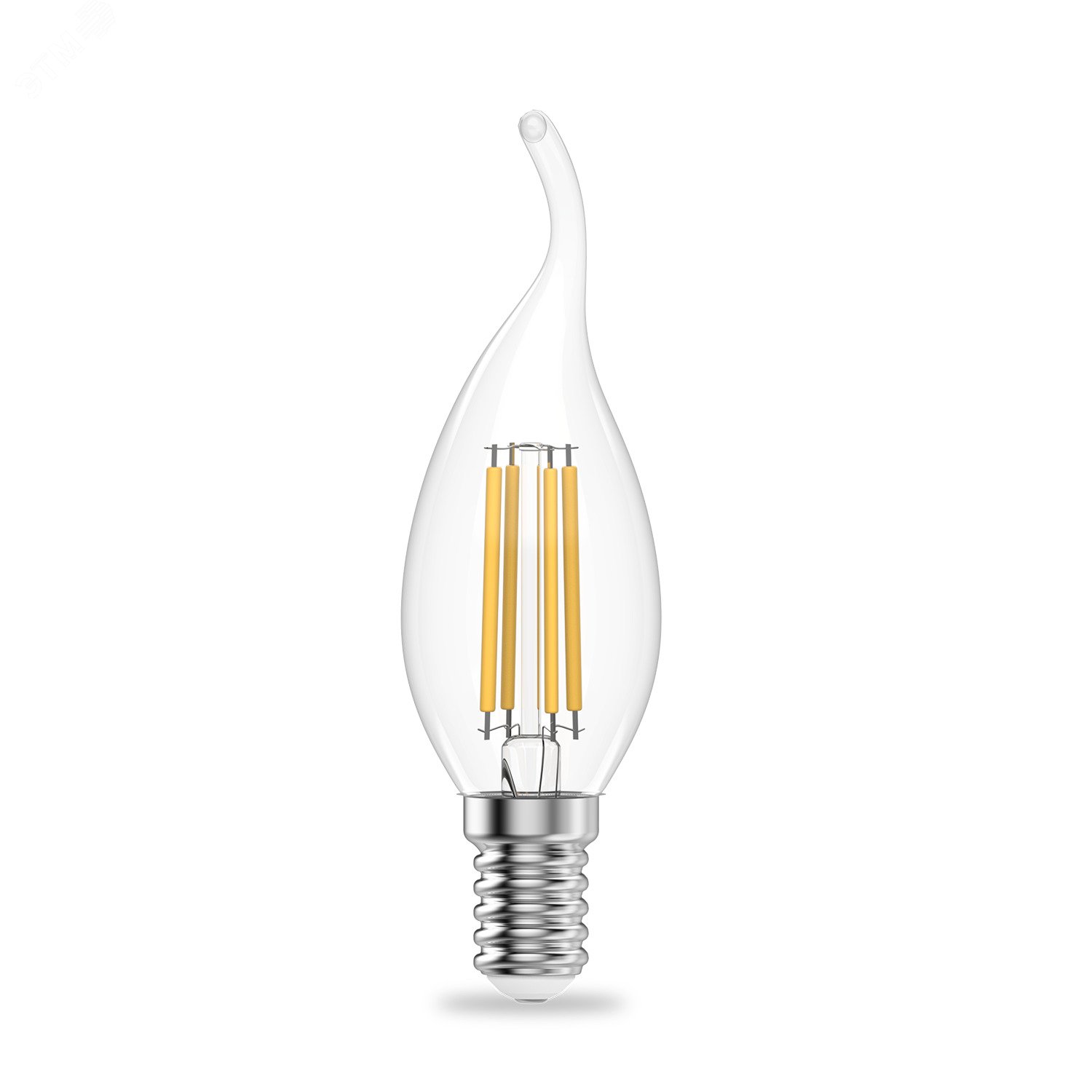 Лампа светодиодная филаментная LED 10 Вт 650 лм 2700К AC190-240В E14 свеча теплая Elementary 42110 GAUSS - превью