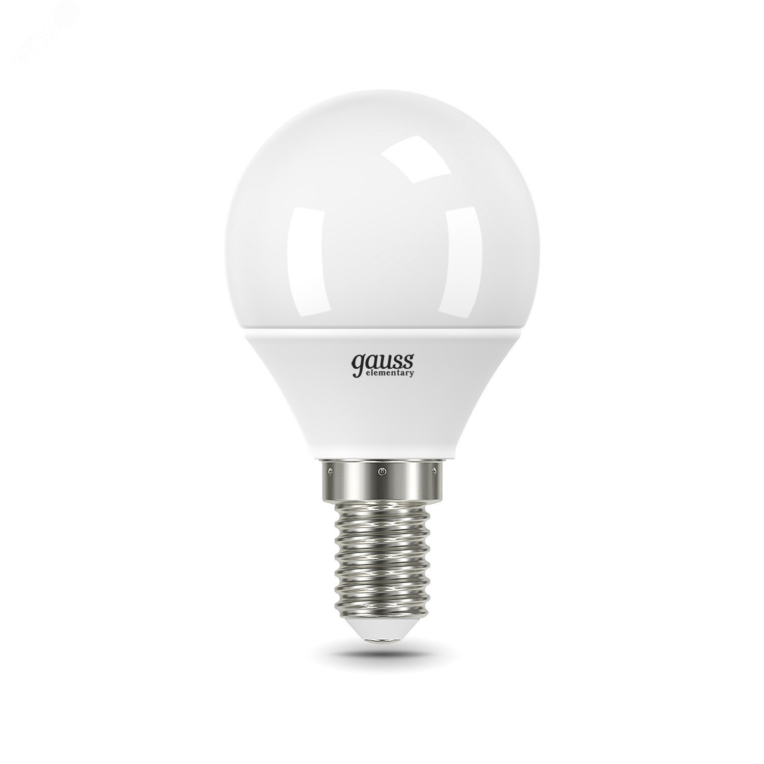 Лампа светодиодная LED 6 Вт 420 лм 3000К AC180-240В E14 шар P45 теплая Elementary 53116 GAUSS - превью 4