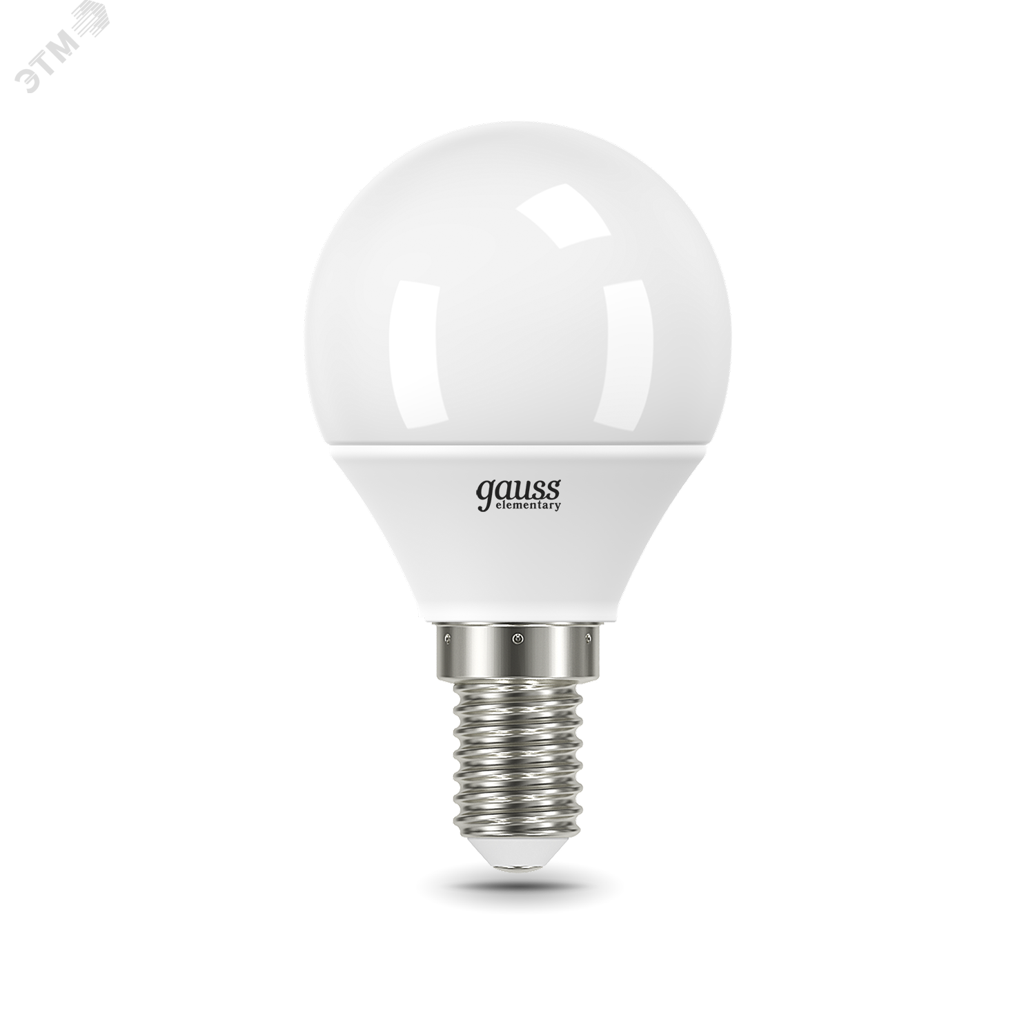 Лампа светодиодная LED 6 Вт 420 лм 3000К AC180-240В E14 шар P45 теплая Elementary 53116 GAUSS - превью 2