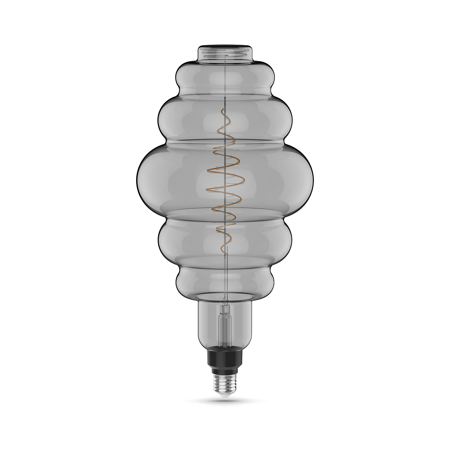 Лампа светодиодная филаментная LED 8.5 Вт 165 лм 1800К Honeycomb теплый E27 AC 220В серая колба Black Filament