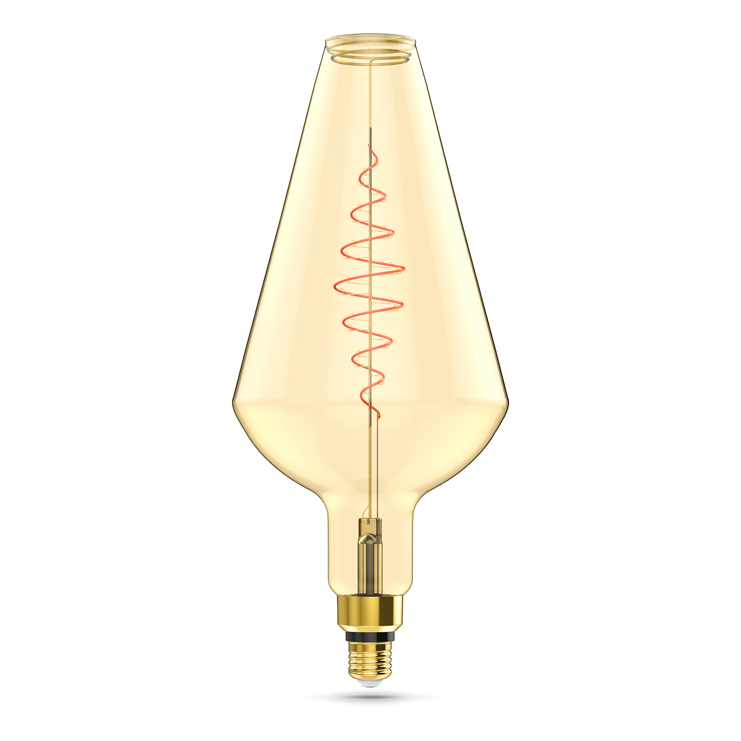 Лампа светодиодная филаментная LED 8.5 Вт 660 лм 2000К Vase теплый E27 AC 220В золотистая колба Black Filament