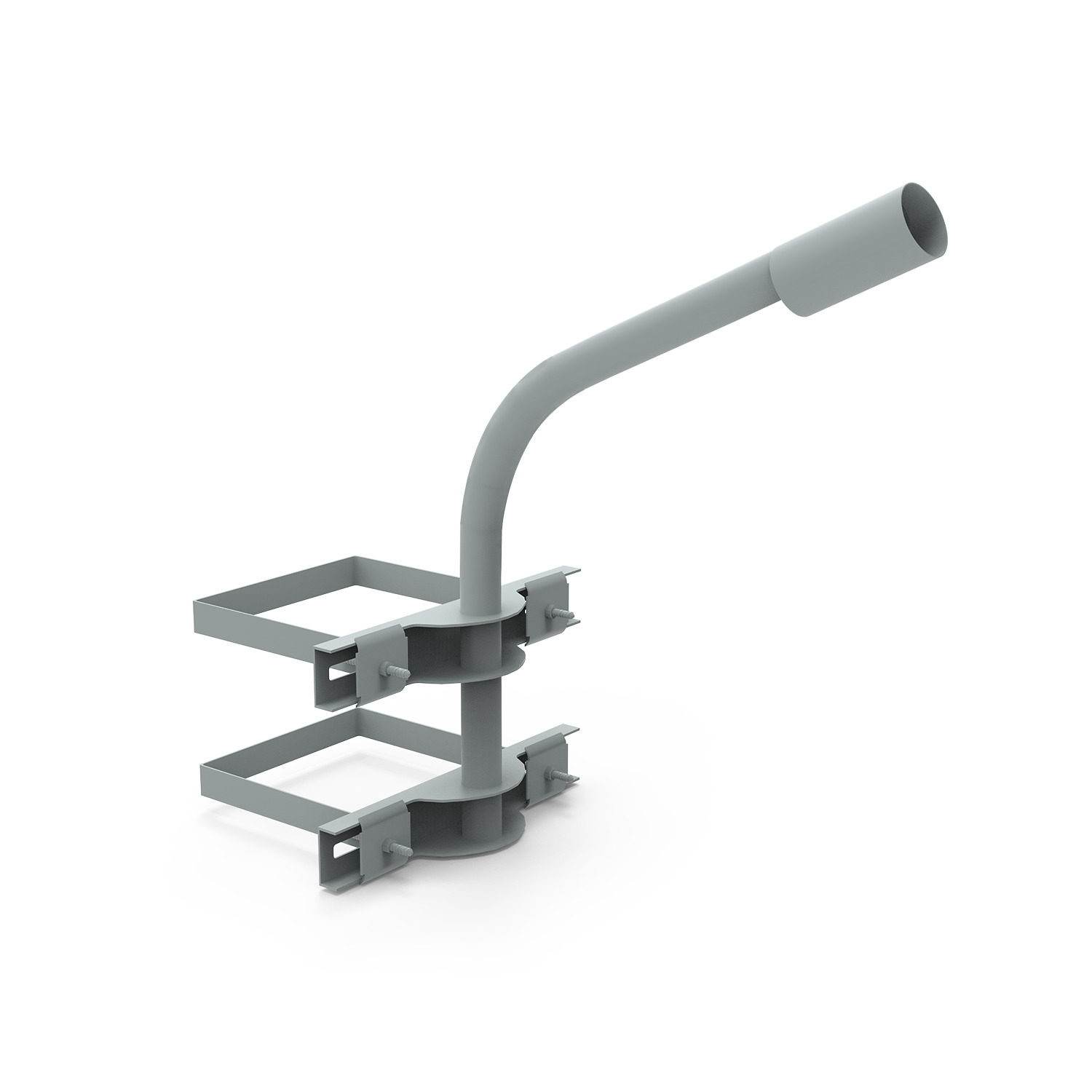 Кронштейн для уличных светильников на опору с 2-мя хомутами 625х460х680 D48 мм