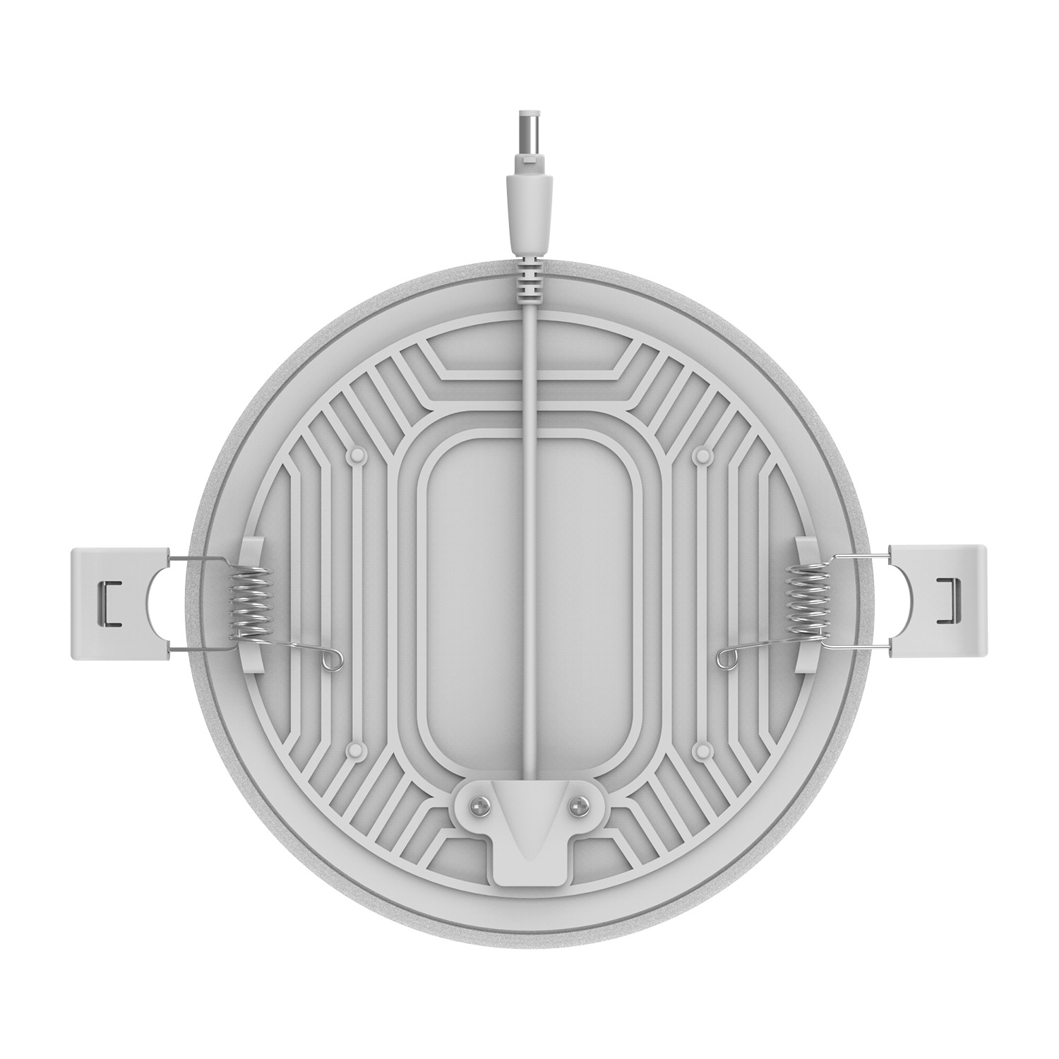 Светильник светодиодный даунлайт ДВО 24 Вт 2400 лм 4000К AC 220В IP20 круг D170х27мм монт d155мм Пластик безрамочный Frameless