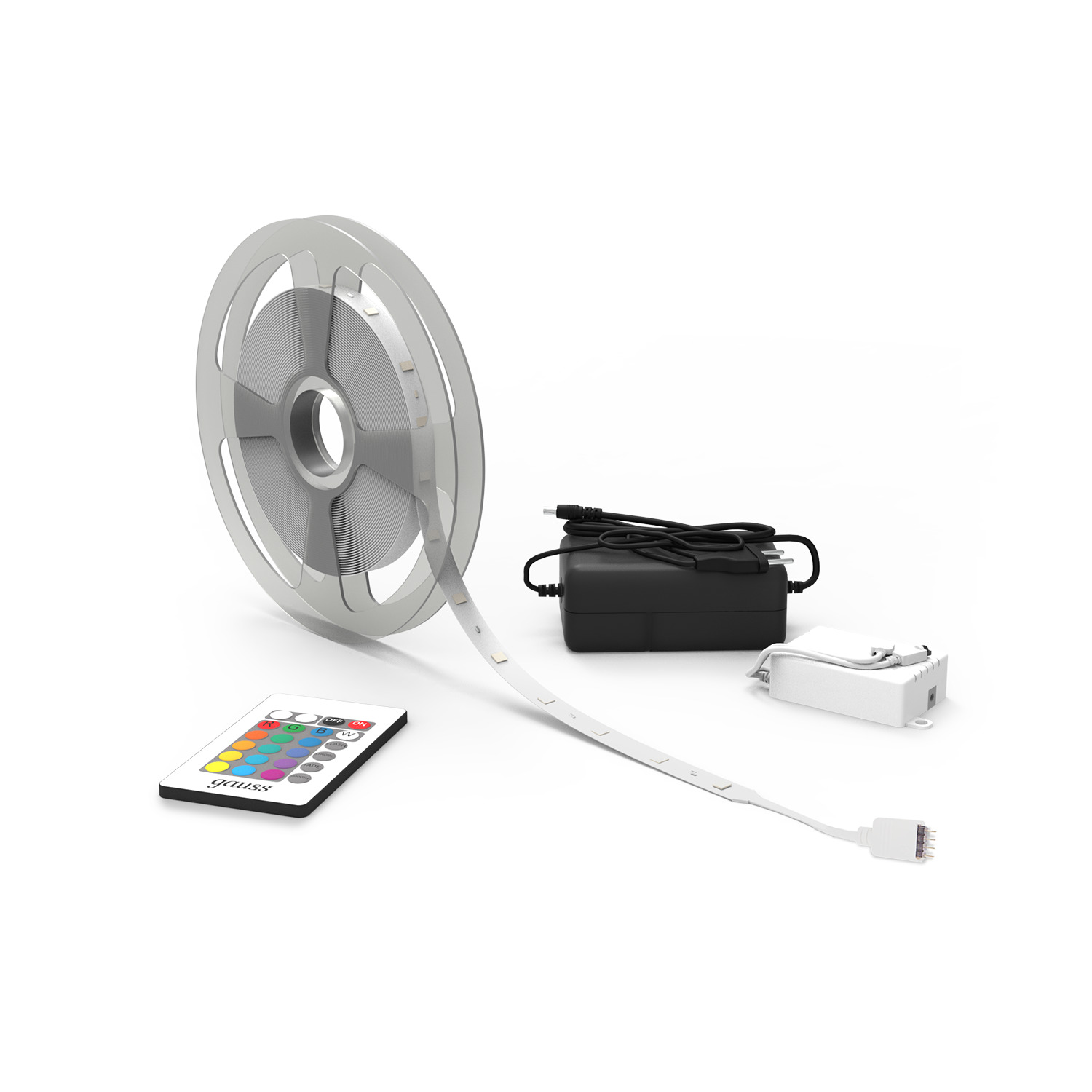 Комплект светодиодной ленты 6 Вт/м DC 12В RGB IP20 30LED SMD5050 (с драйвером блистер 5м) 390 лм/м Basic