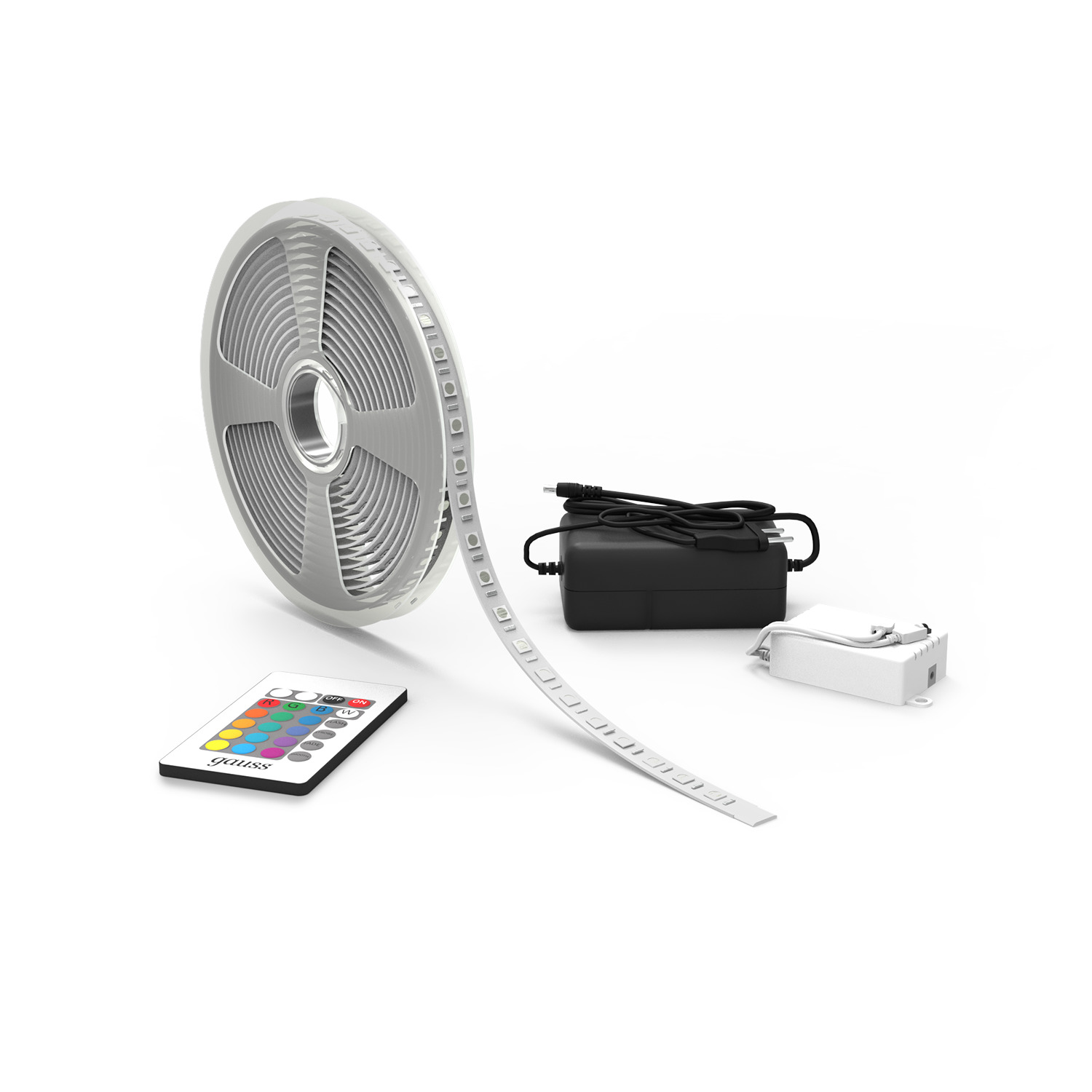 Комплект светодиодной ленты 10 Вт/м DC 12В RGB IP20 60LED SMD5050 (с драйвером блистер 3м) 700 лм/м Basic